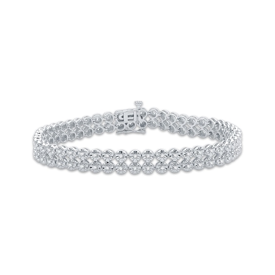Previously Owned Diamond Bracelet 1 ct tw Round-Cut Sterling Silver 7.5"