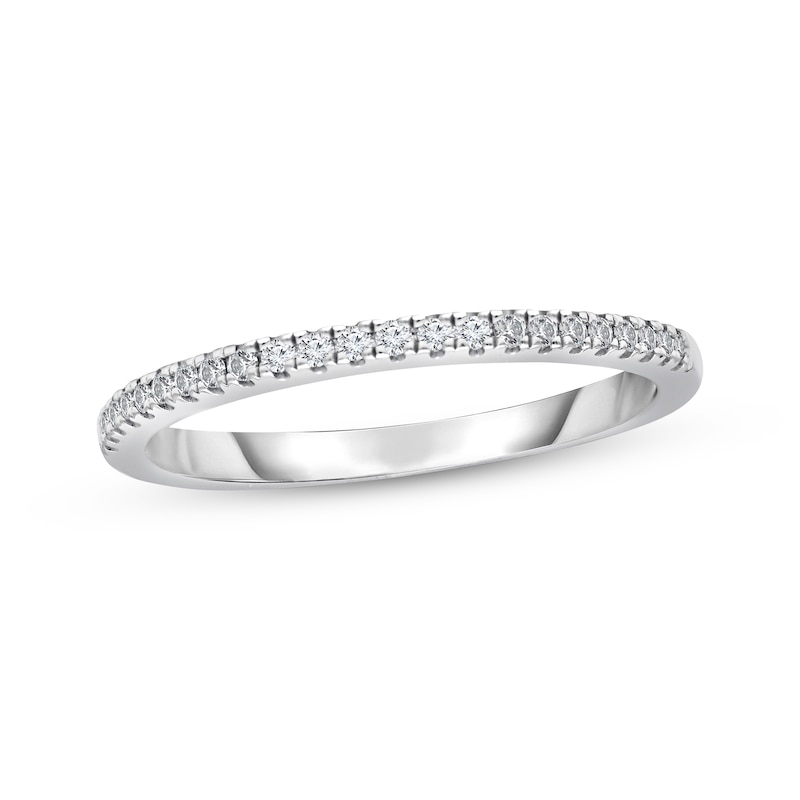 Main Image 1 of Previously Owned Diamond Wedding Band 1/8 ct tw Round-cut 14K White Gold