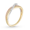 Thumbnail Image 2 of Previously Owned Diamond Bypass Ring 1/4 ct tw Round-cut 10K Tri-Tone Gold