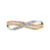 Thumbnail Image 3 of Previously Owned Diamond Bypass Ring 1/4 ct tw Round-cut 10K Tri-Tone Gold