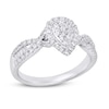 Thumbnail Image 1 of Previously Owned Multi-Diamond Engagement Ring 5/8 ct tw Round & Baguette 14K White Gold