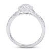 Thumbnail Image 3 of Previously Owned Multi-Diamond Engagement Ring 5/8 ct tw Round & Baguette 14K White Gold