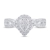 Thumbnail Image 4 of Previously Owned Multi-Diamond Engagement Ring 5/8 ct tw Round & Baguette 14K White Gold