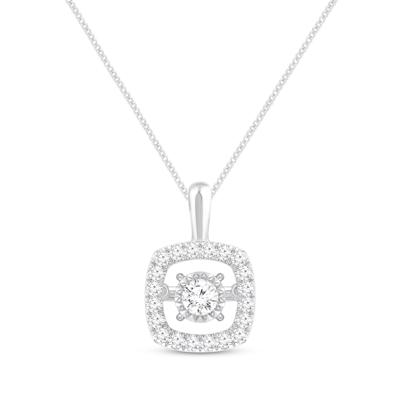 Main Image 1 of Previously Owned Unstoppable Love Necklace 1/4 ct tw 10K White Gold 19&quot;
