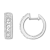 Thumbnail Image 1 of Previously Owned Diamond Hoop Earrings 1/2 ct tw Round-cut Sterling Silver