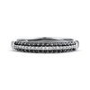 Thumbnail Image 3 of Previously Owned Black/White Diamond Anniversary Ring 1/4 ct tw Round-cut 10K White Gold