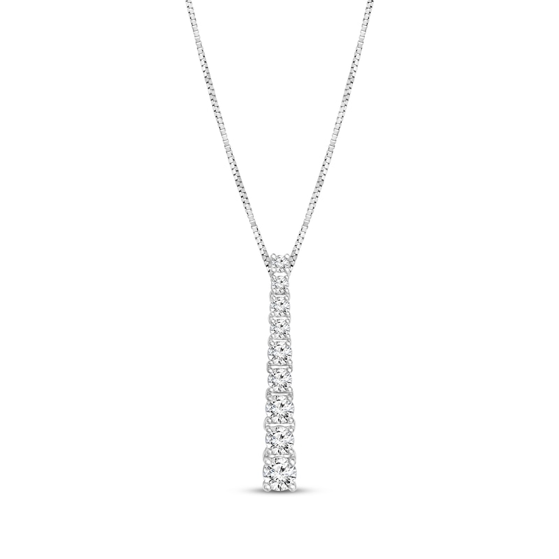 Previously Owned Diamond Necklace 3/4 ct tw Round-cut 14K White Gold | Kay