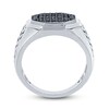 Thumbnail Image 3 of Previously Owned Men's Black Diamond Hexagonal Ring 3/4 ct tw Sterling Silver