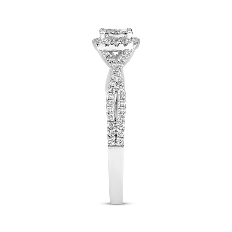 Main Image 2 of Previously Owned Diamond Promise Ring 1/3 ct tw Round-cut 10K White Gold
