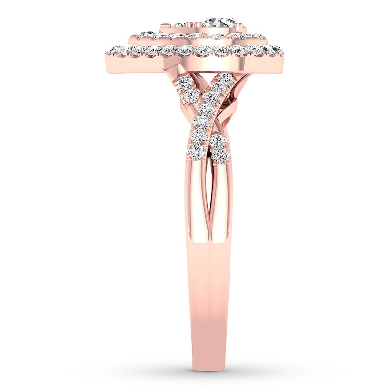 Main Image 3 of Previously Owned Diamond Engagement Ring 3/8 ct tw Round-cut 10K Rose Gold