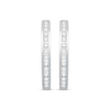 Thumbnail Image 2 of Previously Owned Diamond Hoop Earrings 1/2 ct tw Round-Cut 10K White Gold