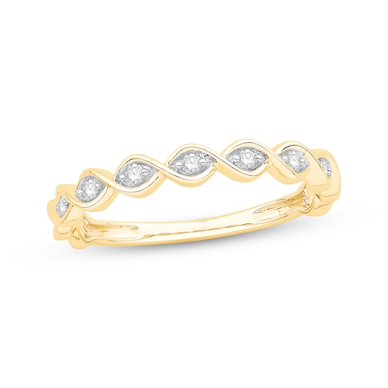 Previously Owned Diamond Anniversary Ring 1/10 ct tw Round-cut 10K Yellow Gold