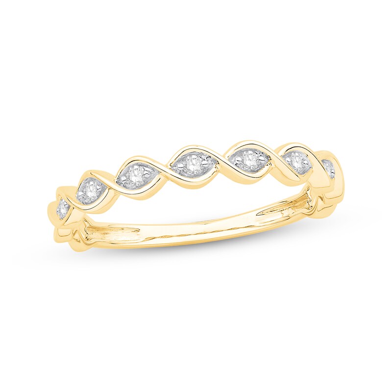 Main Image 1 of Previously Owned Diamond Anniversary Ring 1/10 ct tw Round-cut 10K Yellow Gold