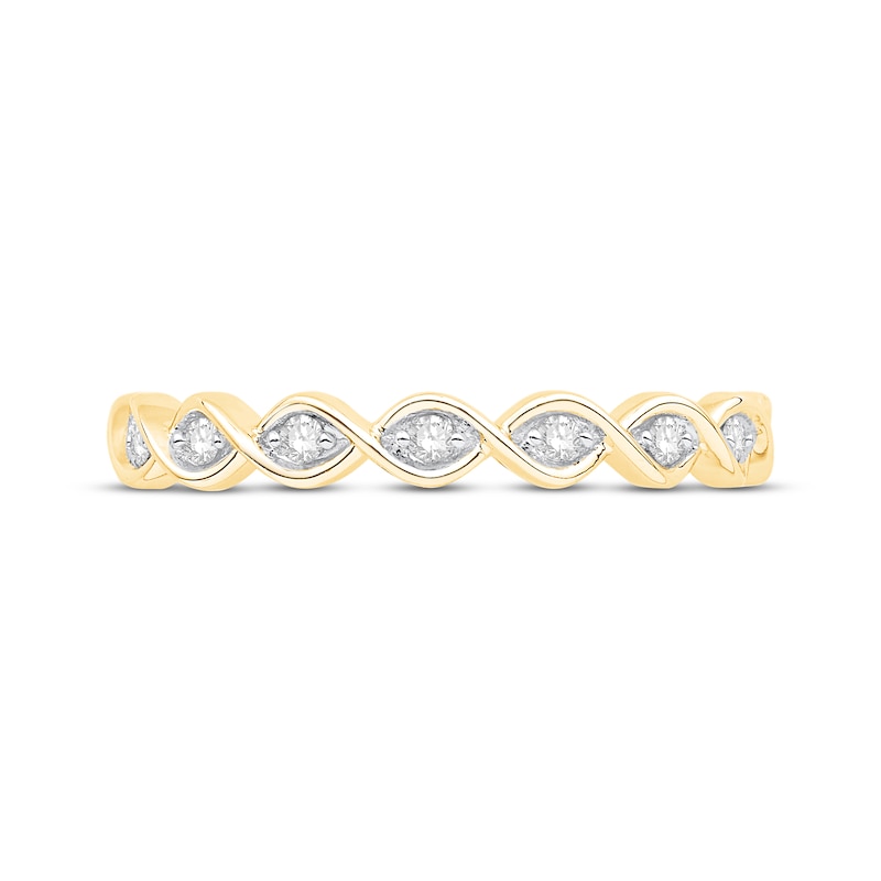 Main Image 3 of Previously Owned Diamond Anniversary Ring 1/10 ct tw Round-cut 10K Yellow Gold