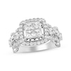Thumbnail Image 1 of Previously Owned Diamond Engagement Ring 2 ct tw Princess, Baguette & Round-cut 14K White Gold