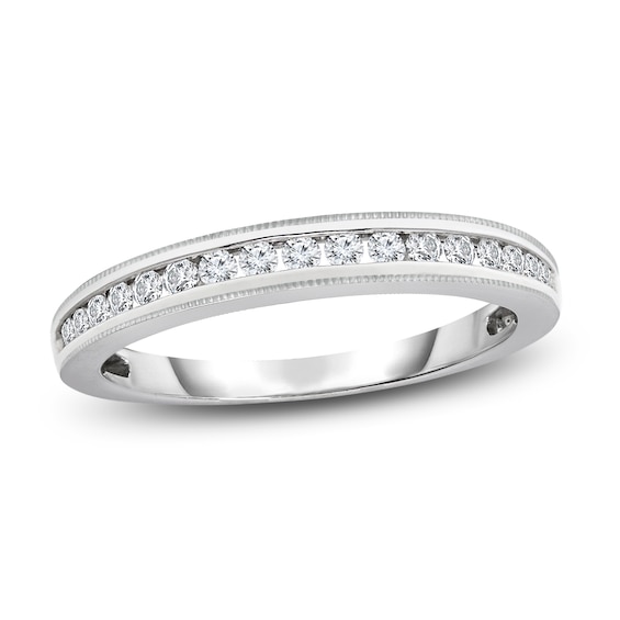 Previously Owned Diamond Wedding Band 1/4 ct tw Round-cut 10K White Gold