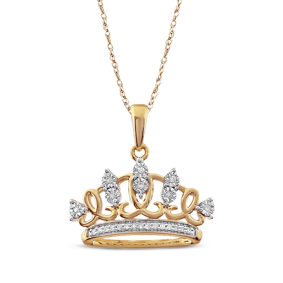 Previously Owned Diamond Tiara Necklace 1/15 ct tw Round-cut 10K Yellow Gold