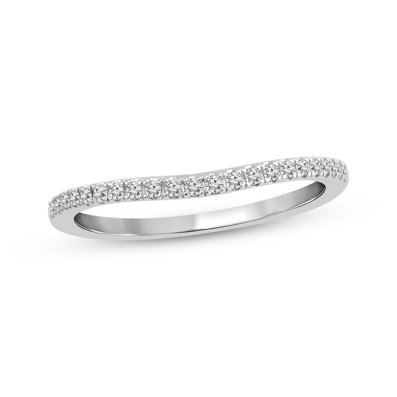 Main Image 1 of Previously Owned Diamond Wedding Band 1/8 ct tw Round-cut 10K White Gold