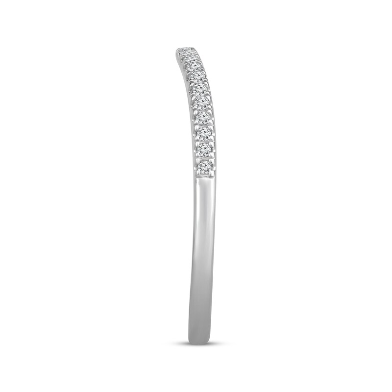 Main Image 2 of Previously Owned Diamond Wedding Band 1/8 ct tw Round-cut 10K White Gold