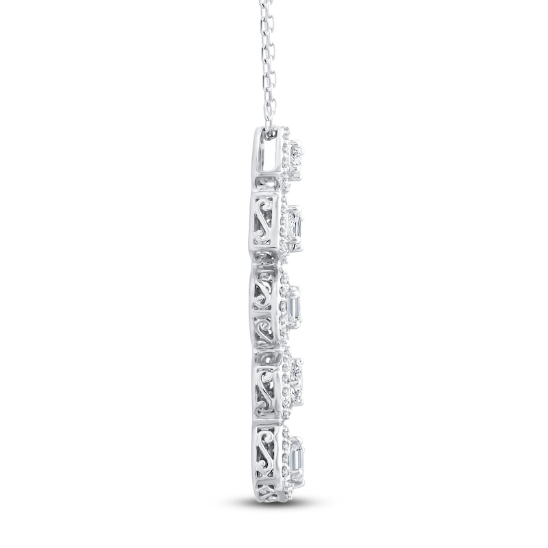Main Image 2 of Previously Owned Diamond Necklace 1 ct tw 10K White Gold 18&quot;