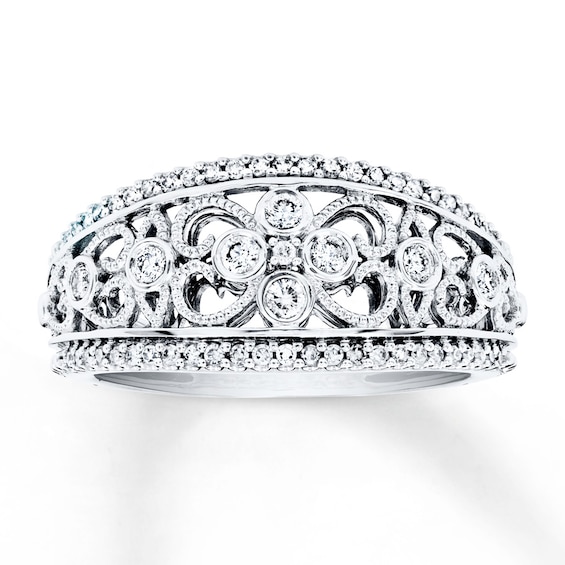 Previously Owned Diamond Anniversary Band 1/3 ct tw Round-cut 10K White Gold