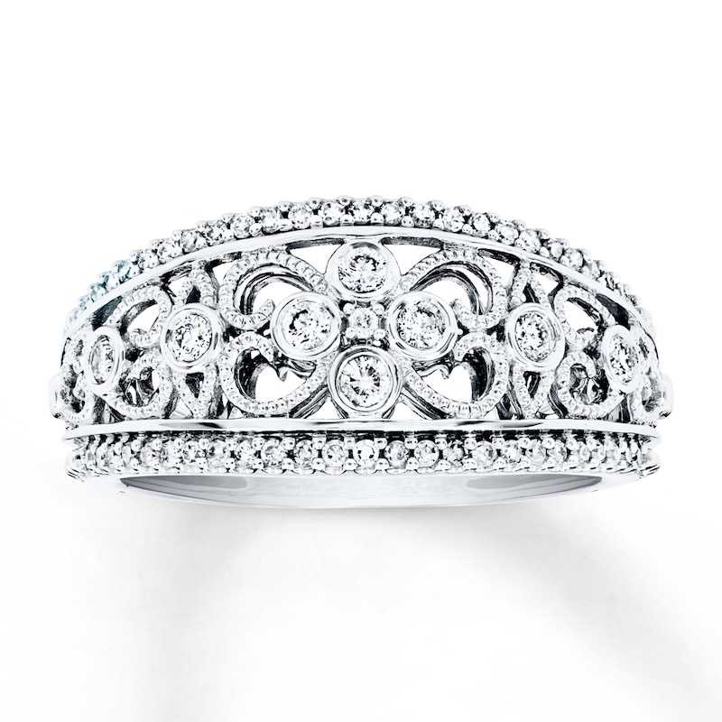Main Image 1 of Previously Owned Diamond Anniversary Band 1/3 ct tw Round-cut 10K White Gold