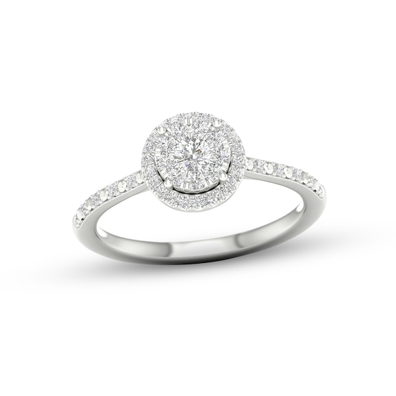 Previously Owned Diamond Promise Ring 1/4 ct tw Round-cut 10K White Gold