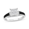 Thumbnail Image 1 of Previously Owned Black & White Diamond Engagement Ring 1 ct tw 14K White Gold