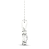 Thumbnail Image 3 of Previously Owned Diamond Halo Necklace 1/2 ct tw Round-Cut 10K White Gold 18&quot;