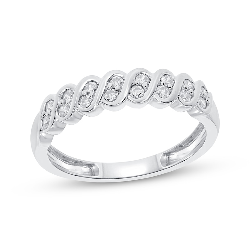 Main Image 1 of Previously Owned Diamond Anniversary Ring 1/4 ct tw 10K White Gold