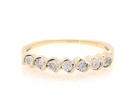 Previously Owned Diamond Anniversary Ring 1/10 ct tw Round-Cut 10K Yellow Gold
