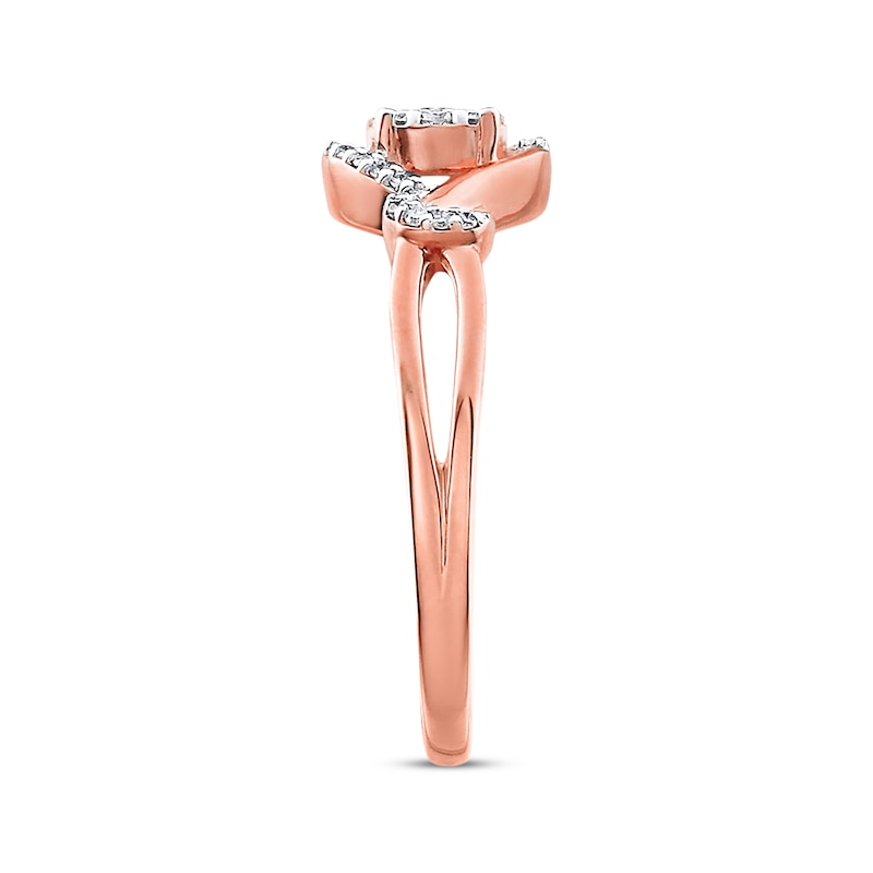 Main Image 3 of Previously Owned Diamond Ring 1/8 ct tw Round-cut 10K Rose Gold