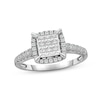 Thumbnail Image 1 of Previously Owned Diamond Engagement Ring 3/4 ct tw Princess & Round-cut 14K White Gold
