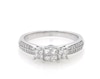 Thumbnail Image 1 of Previously Owned Princess-Cut Diamond Triple Quad Engagement Ring 1/2 ct tw 10K White Gold