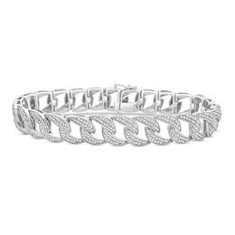 Previously Owned Men's Diamond Bracelet 1 ct tw Sterling Silver 8.5"