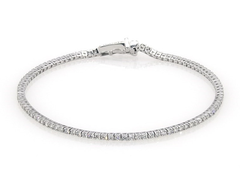 Previously Owned Diamond Tennis Bracelet 2 ct tw 14K White Gold 7"