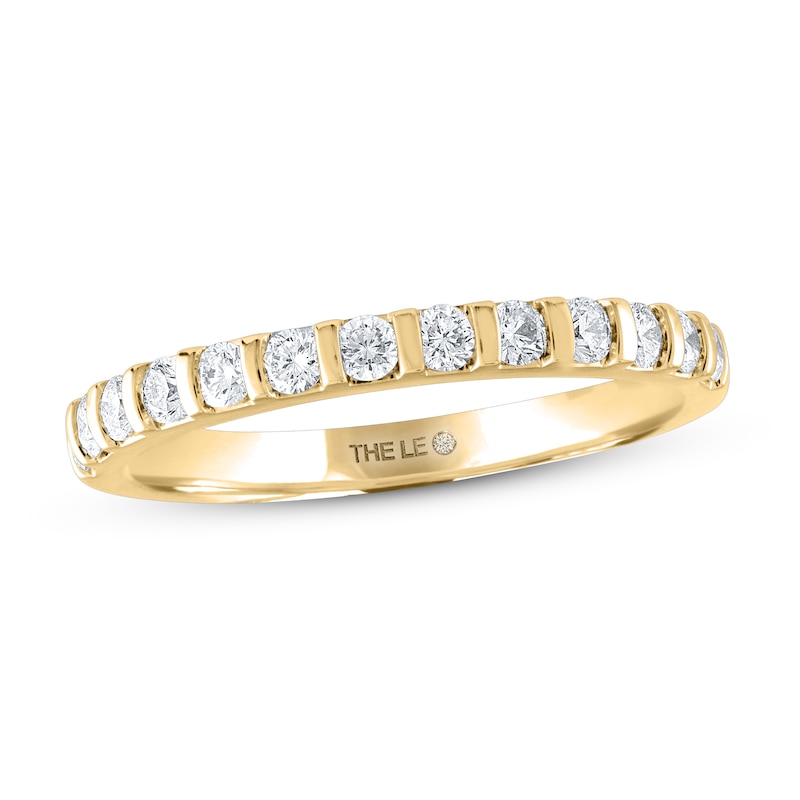 Main Image 1 of Previously Owned THE LEO Diamond Wedding Band 1/2 ct tw Round-cut 14K Yellow Gold