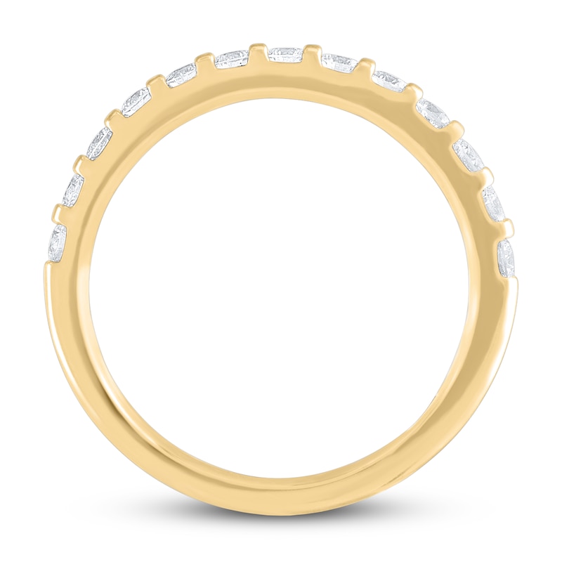 Main Image 2 of Previously Owned THE LEO Diamond Wedding Band 1/2 ct tw Round-cut 14K Yellow Gold