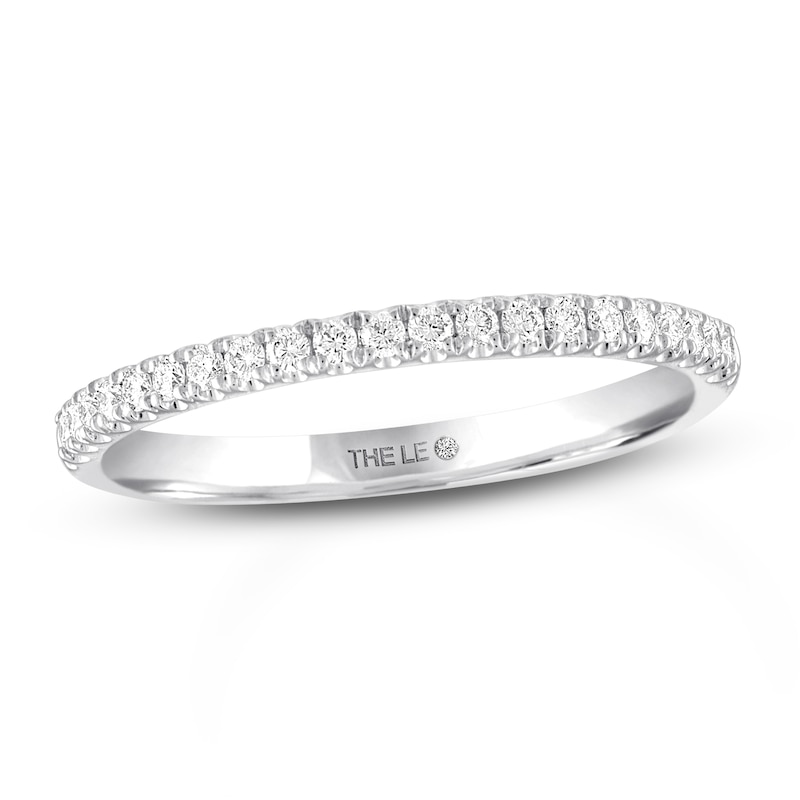 Main Image 1 of Previously Owned THE LEO Diamond Wedding Band 1/5 ct tw Round-cut 14K White Gold