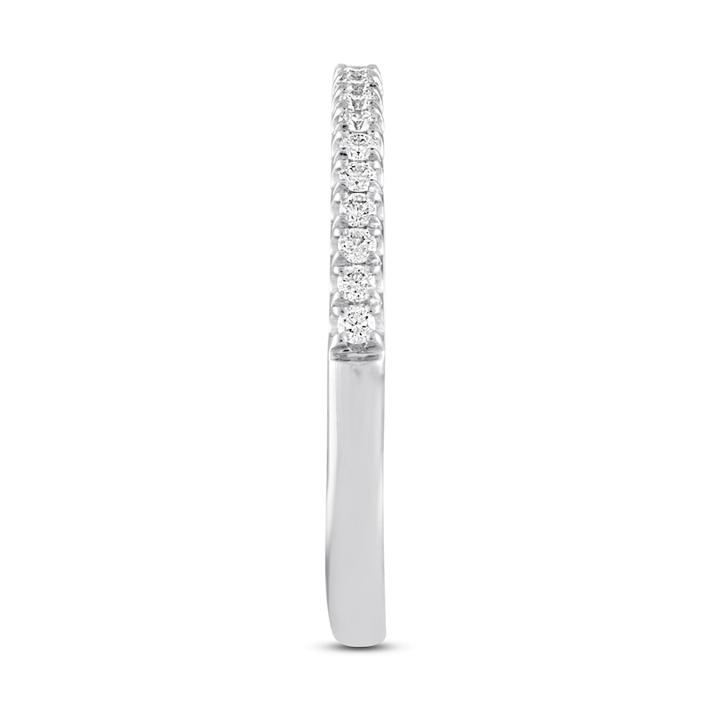 Main Image 3 of Previously Owned THE LEO Diamond Wedding Band 1/5 ct tw Round-cut 14K White Gold