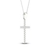 Thumbnail Image 3 of Previously Owned&nbsp;Diamond Cross Necklace 1/4 ct tw Round-Cut 10K White Gold 18"