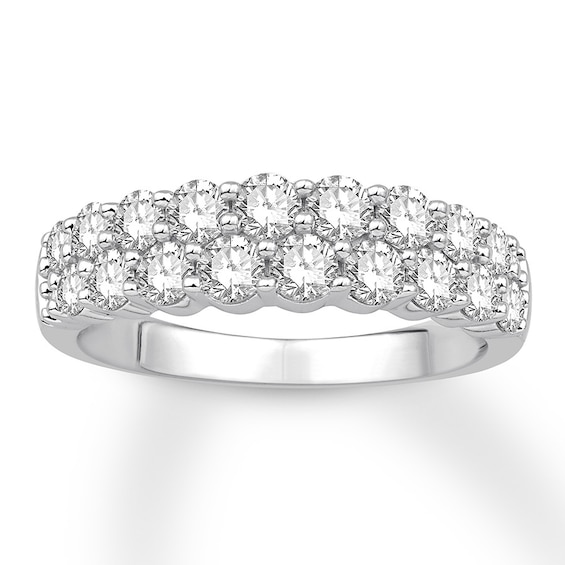 Previously Owned Diamond Anniversary Band 1-1/3 ct tw Round-cut 14K White Gold
