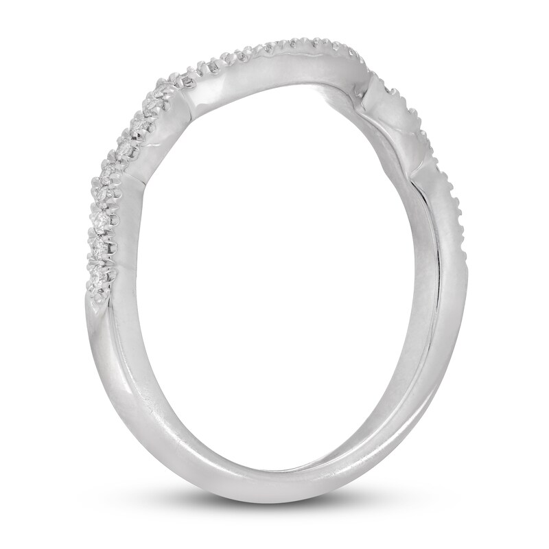 Main Image 3 of Previously Owned Neil Lane Diamond Wedding Band 1/8 ct tw Round-cut 14K White Gold