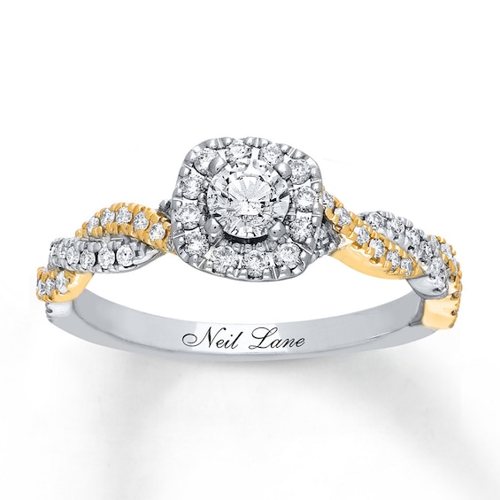 Previously Owned Neil Lane Engagement Ring 1/2 ct tw Diamonds 14K Two-Tone Gold
