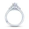 Thumbnail Image 3 of Previously Owned Monique Lhuillier Bliss Diamond Engagement Ring 1-1/2 ct tw Marquise, Pie & Round-Cut 18K White Gold