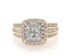 Thumbnail Image 1 of Previously Owned Princess-Cut Diamond Quad Engagement Ring 1 ct tw 14K Two-Tone Gold