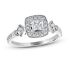 Thumbnail Image 1 of Previously Owned Adrianna Papell Diamond Engagement Ring 7/8 ct tw Princess & Round 14K White Gold