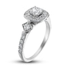 Thumbnail Image 2 of Previously Owned Adrianna Papell Diamond Engagement Ring 7/8 ct tw Princess & Round 14K White Gold