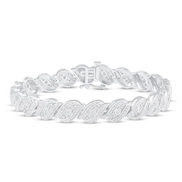 Previously Owned Diamond Fashion Bracelet 1/2 ct tw Sterling Silver 7"