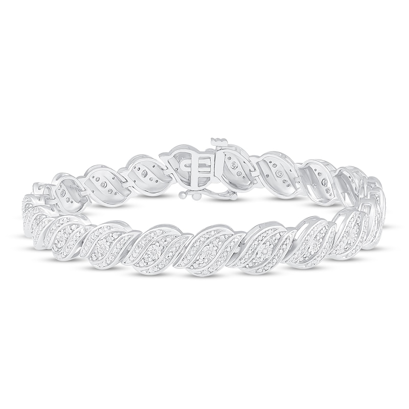 Main Image 1 of Previously Owned Diamond Fashion Bracelet 1/2 ct tw Sterling Silver 7&quot;